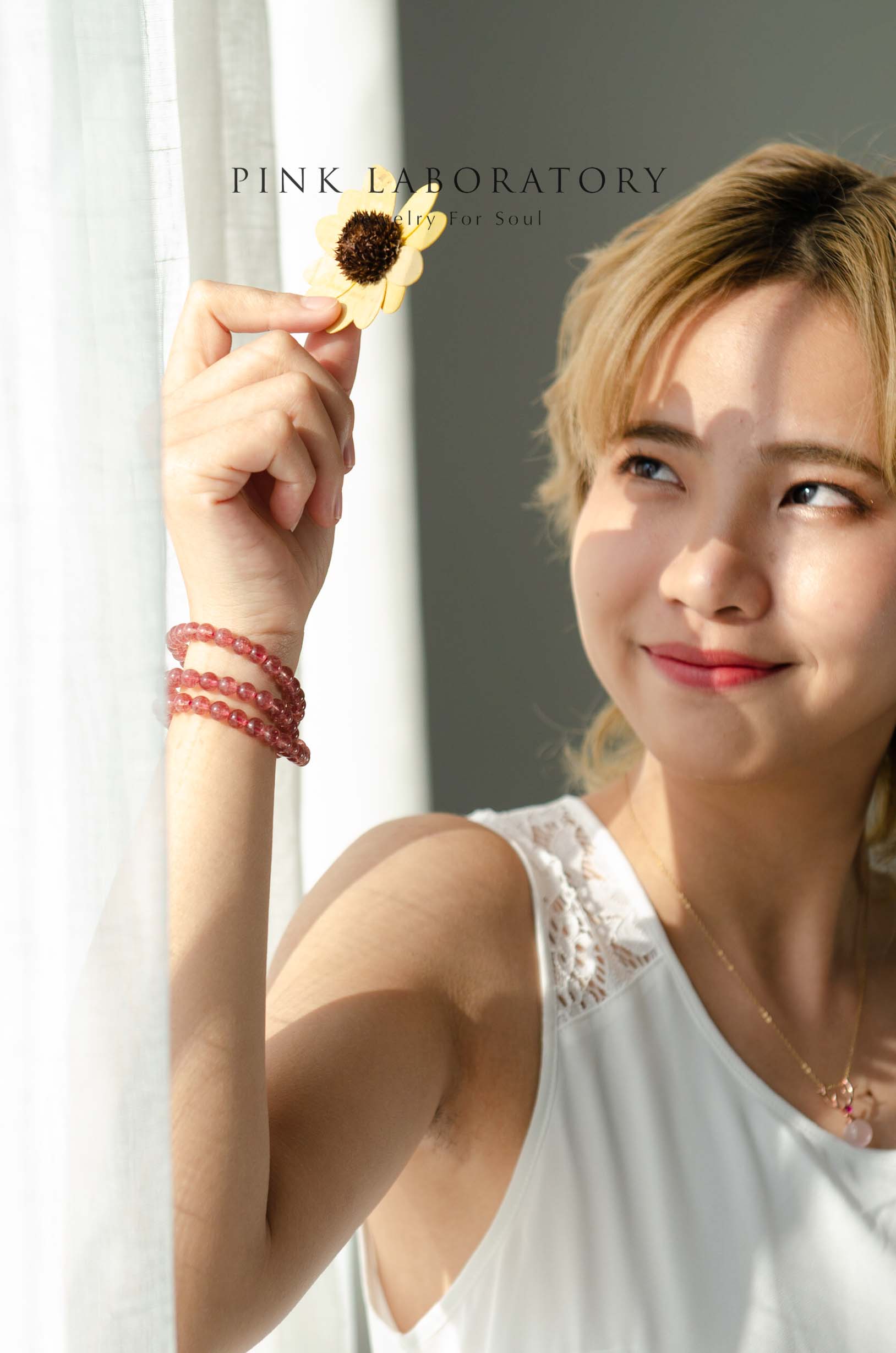 鴿血紅草莓晶6mm三圈手鍊 | 無配件