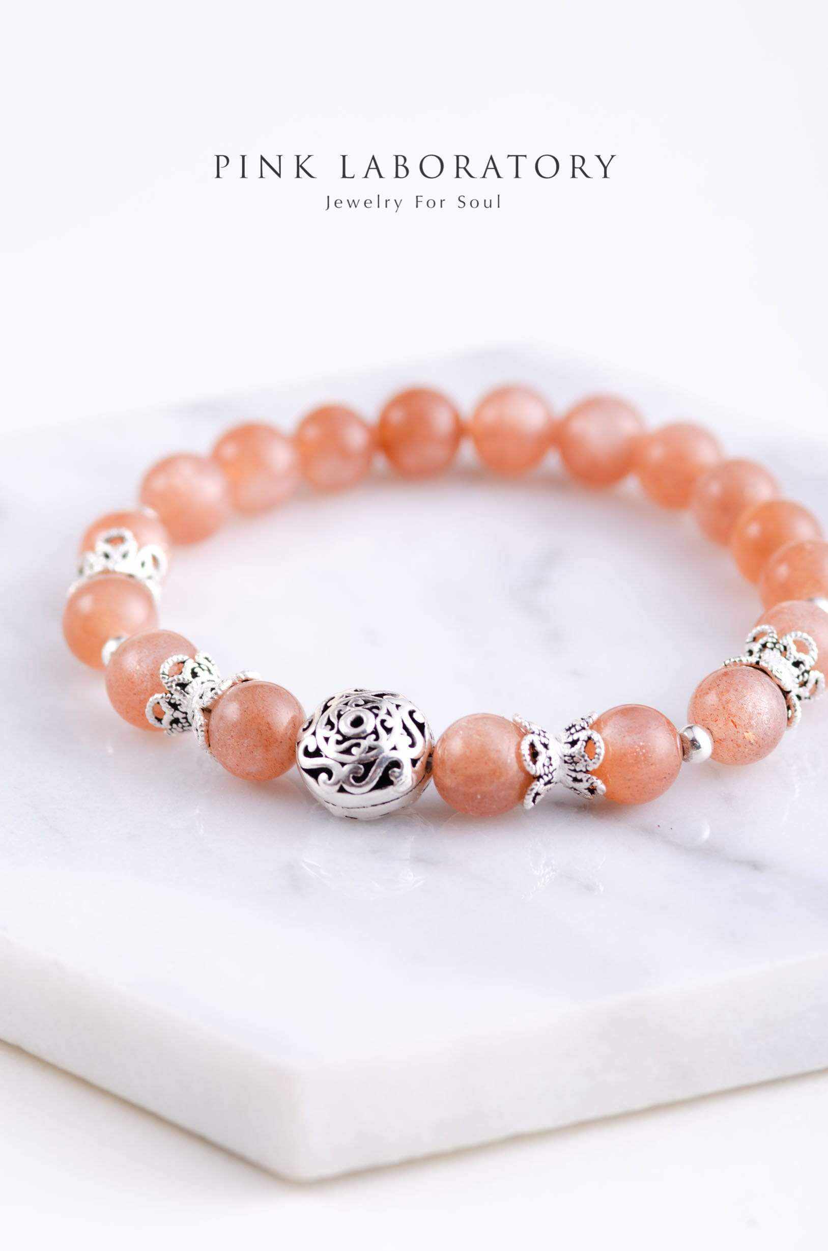 金沙太陽石手鍊 | 925純銀 | 泰銀 - Pink Laboratory