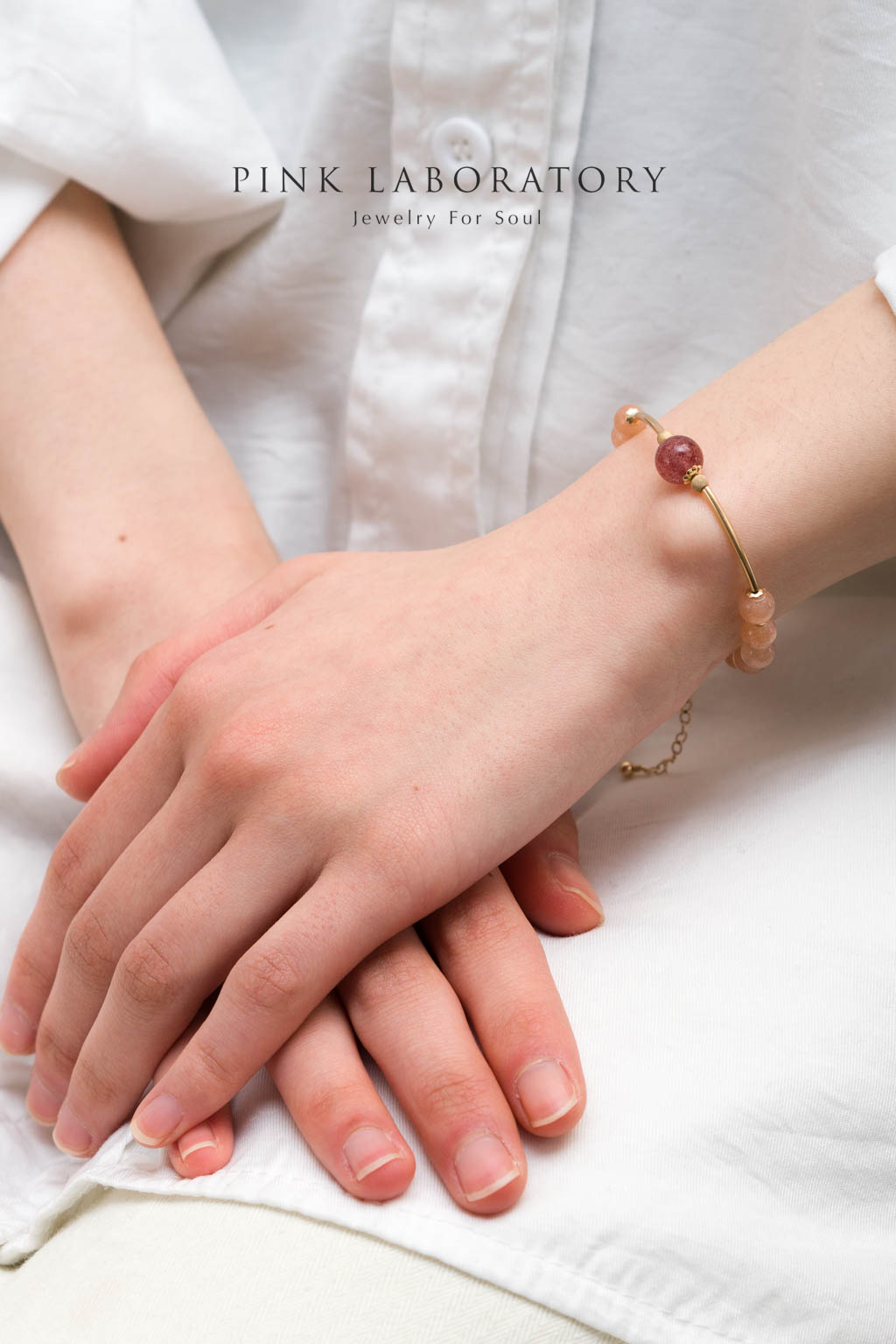 太陽石草莓晶 6mm手鍊 | 14K包金手鏈