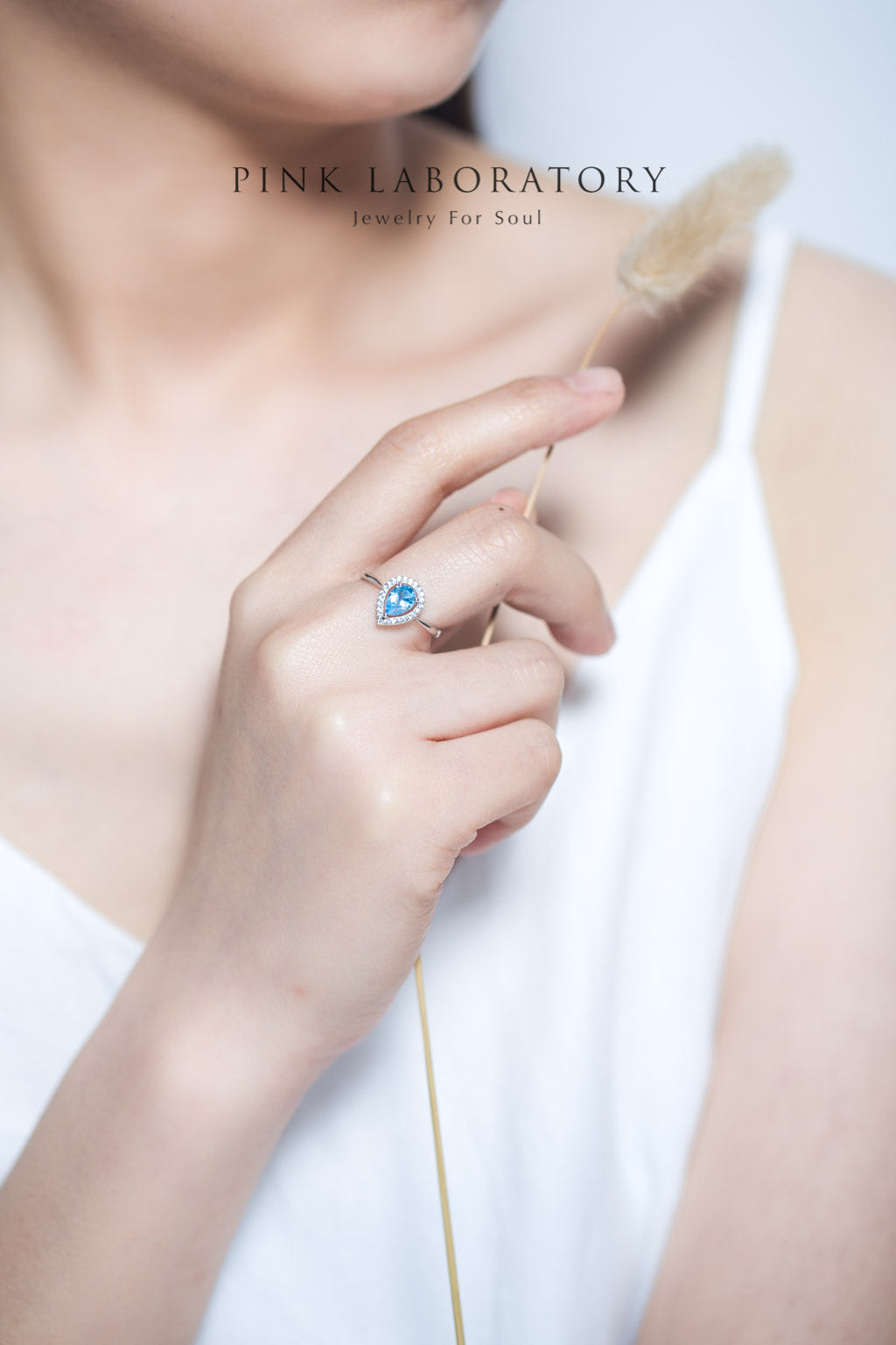 瑞士藍托帕石鋯石925純銀戒指