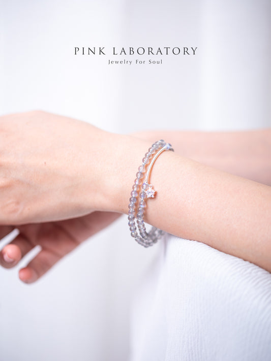 拉長石925純銀雙圈手鍊